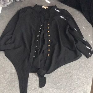 Black button up blouse